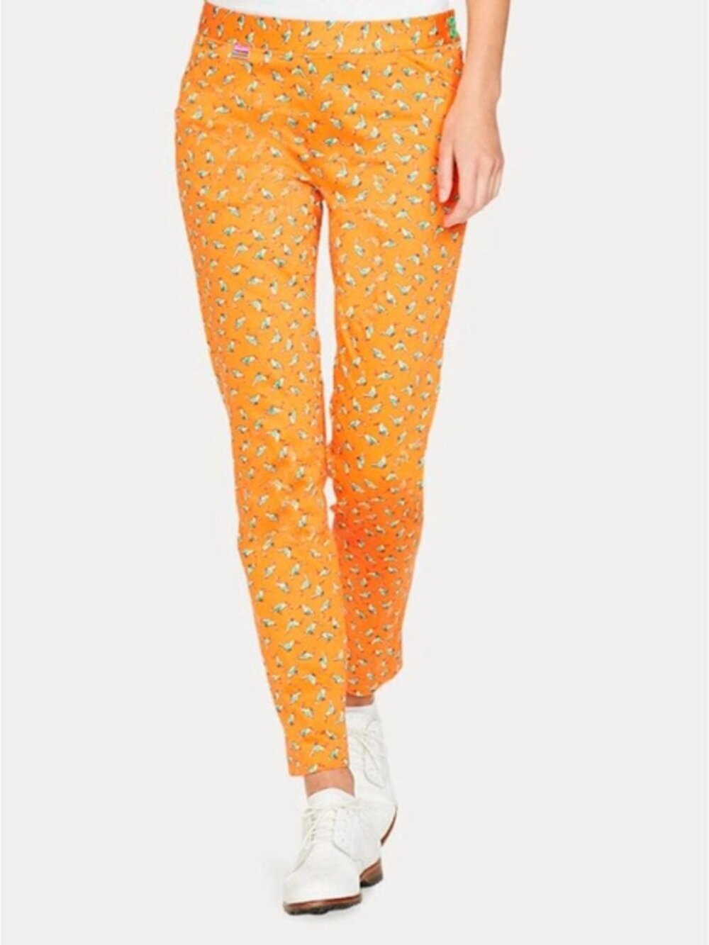 Polo Golf Ralph Lauren Women's Orange Toucan Tapered Pants Size 8 54768